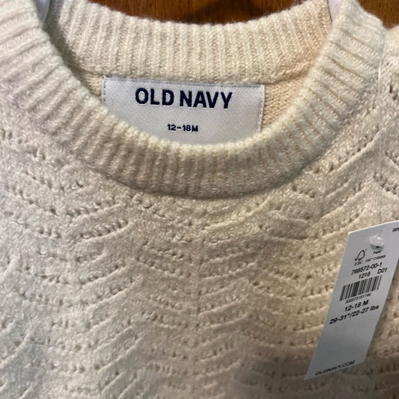 NWT Old Navy Toddler Girls Pointelle Sweater - Picture 2 of 6